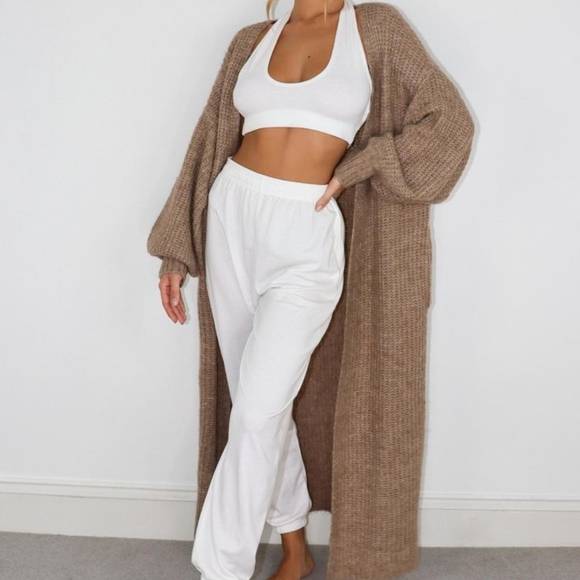 balloon sleeve cardigan maxi